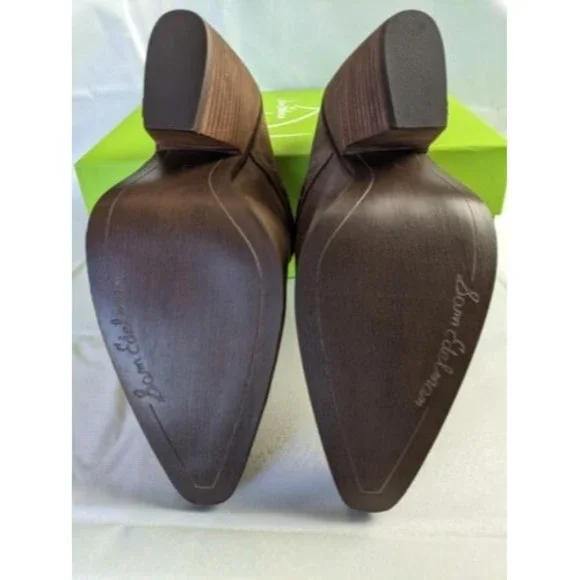 NEW Sam Edelman Alison Western Mule Desert Olive Heel Women size 9 Leather Boot - Picture 9 of 16